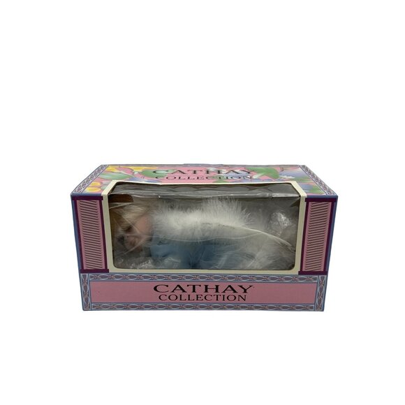 Cathy Collection limited edition Porcelain Baby Angel Hanging Cherub Blue - Picture 4 of 9